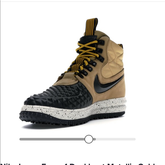 COLLECTABLE! Nike Lunar Force 1 Duckboot Metallic Gold - Picture 6 of 10